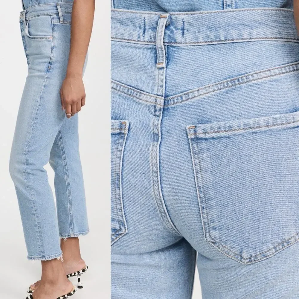 Agolde Riley High Rise Button Fly Jeans Size 23 - Picture 2 of 13